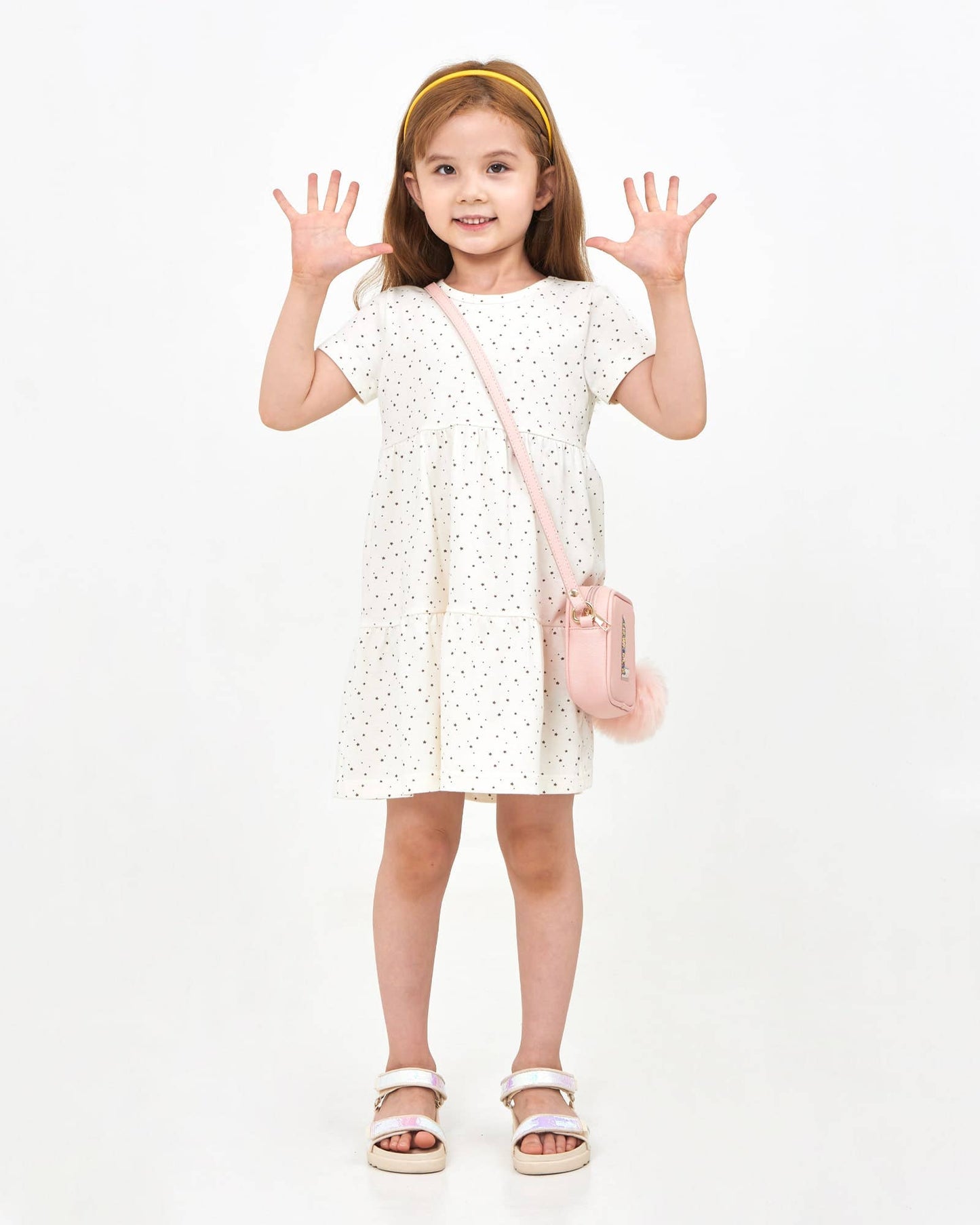 Little Girls & Toddler Star Pattern & Tiered Casual Dress